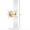 Oude Gouden Wandlamp - 2-Lichts Wandarmatuur - Feru image 7