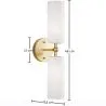 Oude Gouden Wandlamp - 2-Lichts Wandarmatuur - Feru image 7