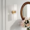 Oude Gouden Wandlamp - 2-Lichts Wandarmatuur - Feru image 7