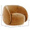 Gebogen fluwelen beklede fauteuil - Cally image 7