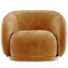 Gebogen fluwelen beklede fauteuil - Cally image 7
