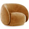 Gebogen fluwelen beklede fauteuil - Cally image 7