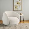 Gebogen fauteuil bekleed met bouclé-stof - Cally  image 7