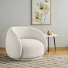 Gebogen fauteuil bekleed met bouclé-stof - Cally  image 7