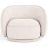 Gebogen fauteuil bekleed met bouclé-stof - Cally  image 7