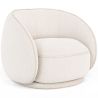 Gebogen fauteuil bekleed met bouclé-stof - Cally  image 7