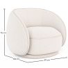 Gebogen fauteuil bekleed met bouclé-stof - Cally  image 7