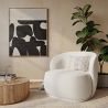 Fauteuil bekleed met bouclé stof - Mykel image 7