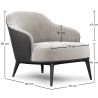 Fluwelen beklede fauteuil - Luc image 7