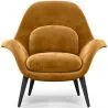 Fluwelen beklede fauteuil - Uyere image 7