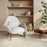Fauteuil bekleed met bouclé stof - Uyere image 7