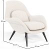 Fauteuil bekleed met bouclé stof - Uyere image 7