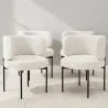 Set van 4 - Eetkamerstoel - Bekleed met Bouclé-stof - Loraine image 7