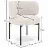 Set van 4 - Eetkamerstoel - Bekleed met Bouclé-stof - Loraine image 7