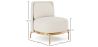 Design Fauteuil - Bekleed met Bouclé Stof - Kanla image 7