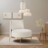 Design Fauteuil - Bekleed met Bouclé Stof - Kanla image 7