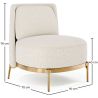 Design Fauteuil - Bekleed met Bouclé Stof - Kanla image 7