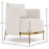 Design Fauteuil - Bekleed met Bouclé-stof - Terrec image 7