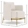Design Fauteuil - Bekleed met Bouclé-stof - Terrec image 7