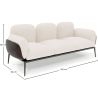 3-zitsbank - Bekleed met bouclé-stof - Vandan image 7