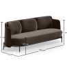 Driezitsbank - Fluweelbekleding -Terron image 7