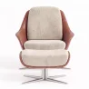 Hedendaagse Beklede Ontwerp Stoel met Voetensteun - Asher image 7