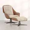 Hedendaagse Beklede Ontwerp Stoel met Voetensteun - Asher image 7