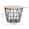Ronde Bijzettafel - Industrieel Ontwerp - Hout & Metaal - Basker image 7
