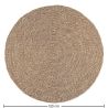 Ronde juten tapijt - Boho Bali - 120 CM - Yuri image 7