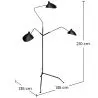 Vloerlamp - Woonkamerlamp - 3 armen - Giorge image 7
