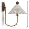 Oude Gouden Wandlamp - Vintage Wandarmatuur - Leig image 7