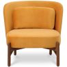 Fluweel gestoffeerde fauteuil met hout - Brina image 7