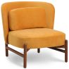 Fluweel gestoffeerde fauteuil met hout - Brina image 7