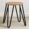 Hairpin kruk - 42cm - Licht hout en metaal image 7