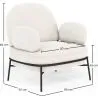 Designer Fauteuil - Gestoffeerd in Bouclé Stof - Alia image 7