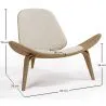 Design Fauteuil - Scandinavische Fauteuil - Bekleed met Boucle - Lucy image 7