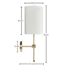  Wandlamp van Goudkleurig Metaal - Vintage - Heart image 7