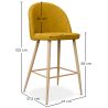 Met stof beklede kruk - Scandinavisch design - 66cm - Evelyne image 7