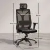 Ergonomische bureaustoel met wielen en armleuningen - Pebbles image 7