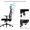 Ergonomische bureaustoel met wielen en armleuningen - Pebbles image 7