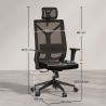 Ergonomische bureaustoel met wielen en armleuningen - Pebbles image 7