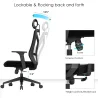 Ergonomisk kontorstol med hjul og armlener - Ergal image 7