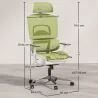 Ergonomisk kontorstol med hjul og armlener - Keys image 7