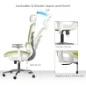 Ergonomisk kontorstol med hjul og armlener - Keys image 7