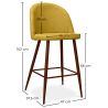 Stoffen beklede kruk - Scandinavisch ontwerp - 66cm- Evelyne image 7