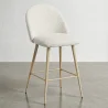 Barkruk bekleed met Bouclé stof - Scandinavisch ontwerp - 66cm - Evelyne image 7