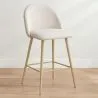 Barkruk bekleed met Bouclé stof - Scandinavisch ontwerp - 66cm - Evelyne image 7