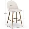 Kruk bekleed met Bouclé stof - Scandinavisch ontwerp - 66cm - Evelyne image 7