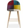 Met patchwork beklede kruk - Scandinavische stijl - 66cm - Evelyne image 7