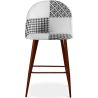Patchwork beklede kruk - Scandinavische stijl - Zwart en Wit - 66cm - Evelyne image 7